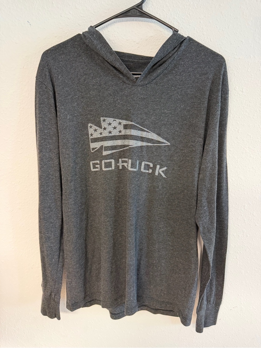 GORUCK Men's Gray Hooded Long-Sleeve Shirt